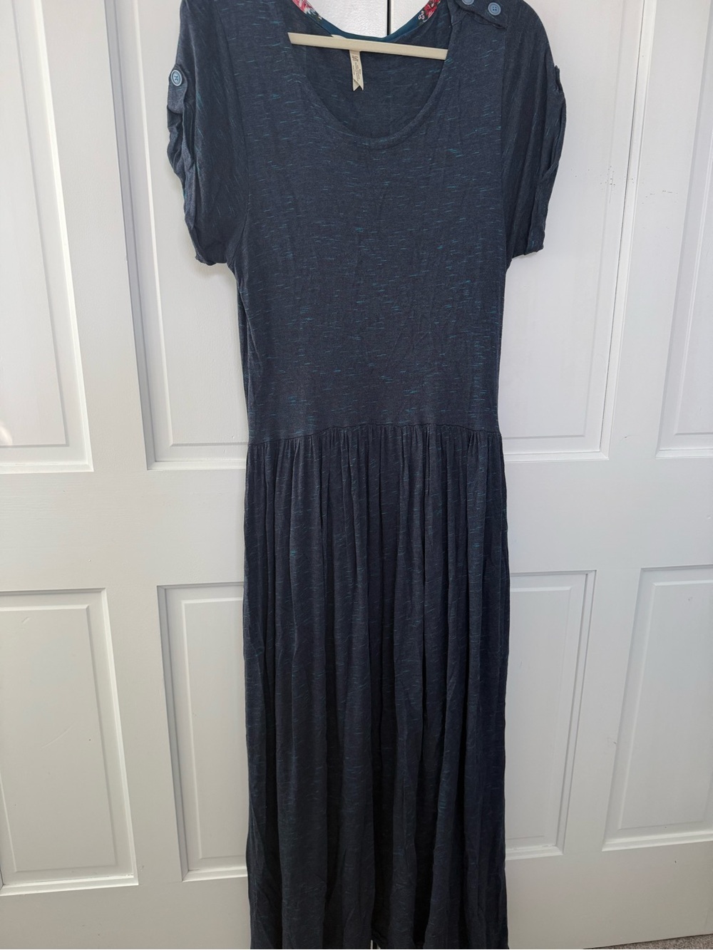 Matilda Jane Dark Gray Short-Sleeve Maxi Dress